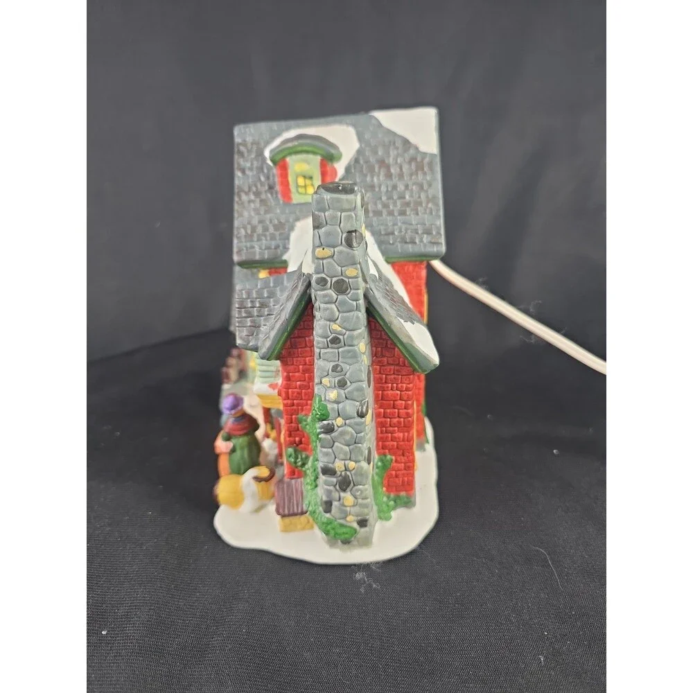 Vintage Santa's Workbench The Wax & Wick Shoppe Christmas Village Tested Working